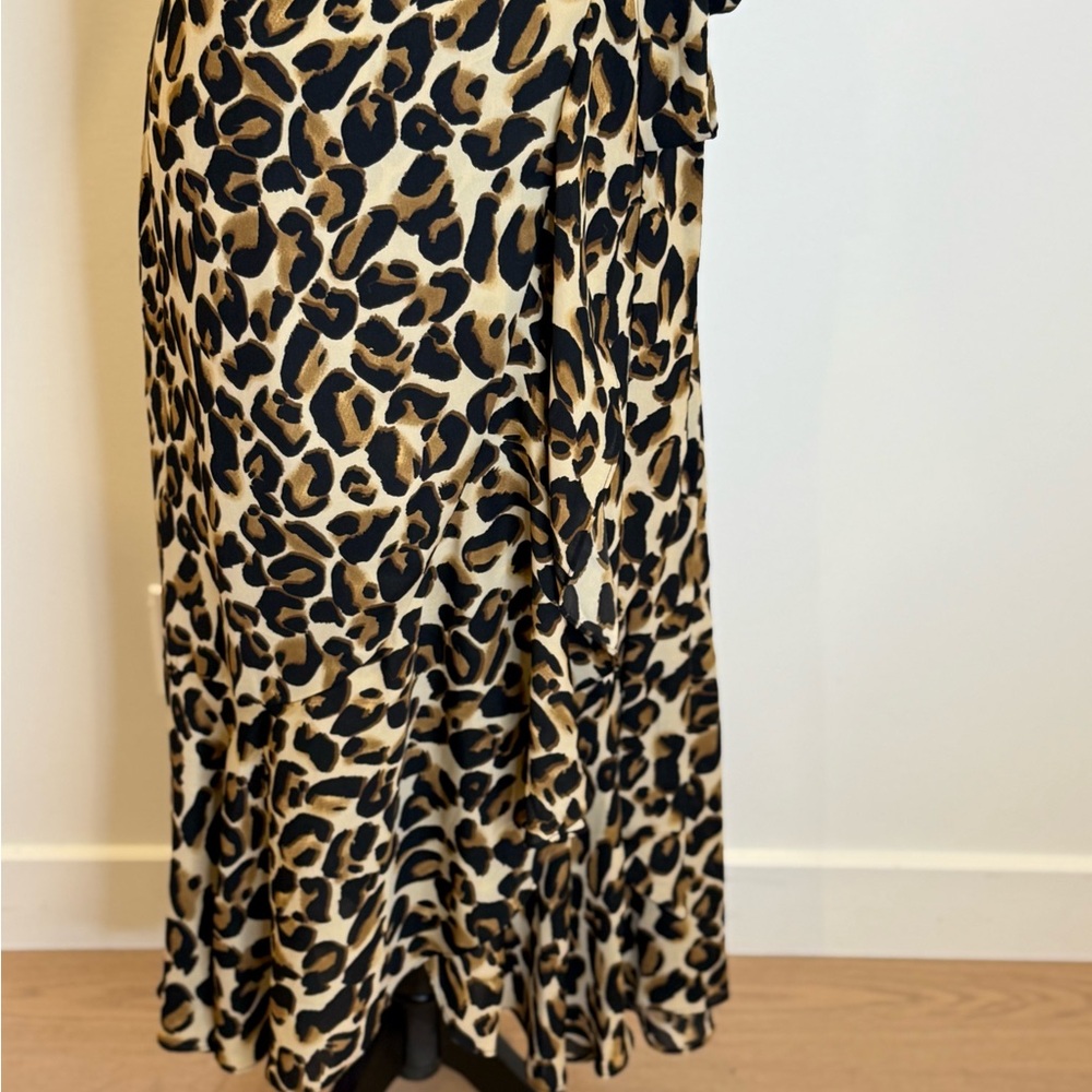 Scotch & Soda Leopard Print Maxi Skirt in Beige, Black and Brown
